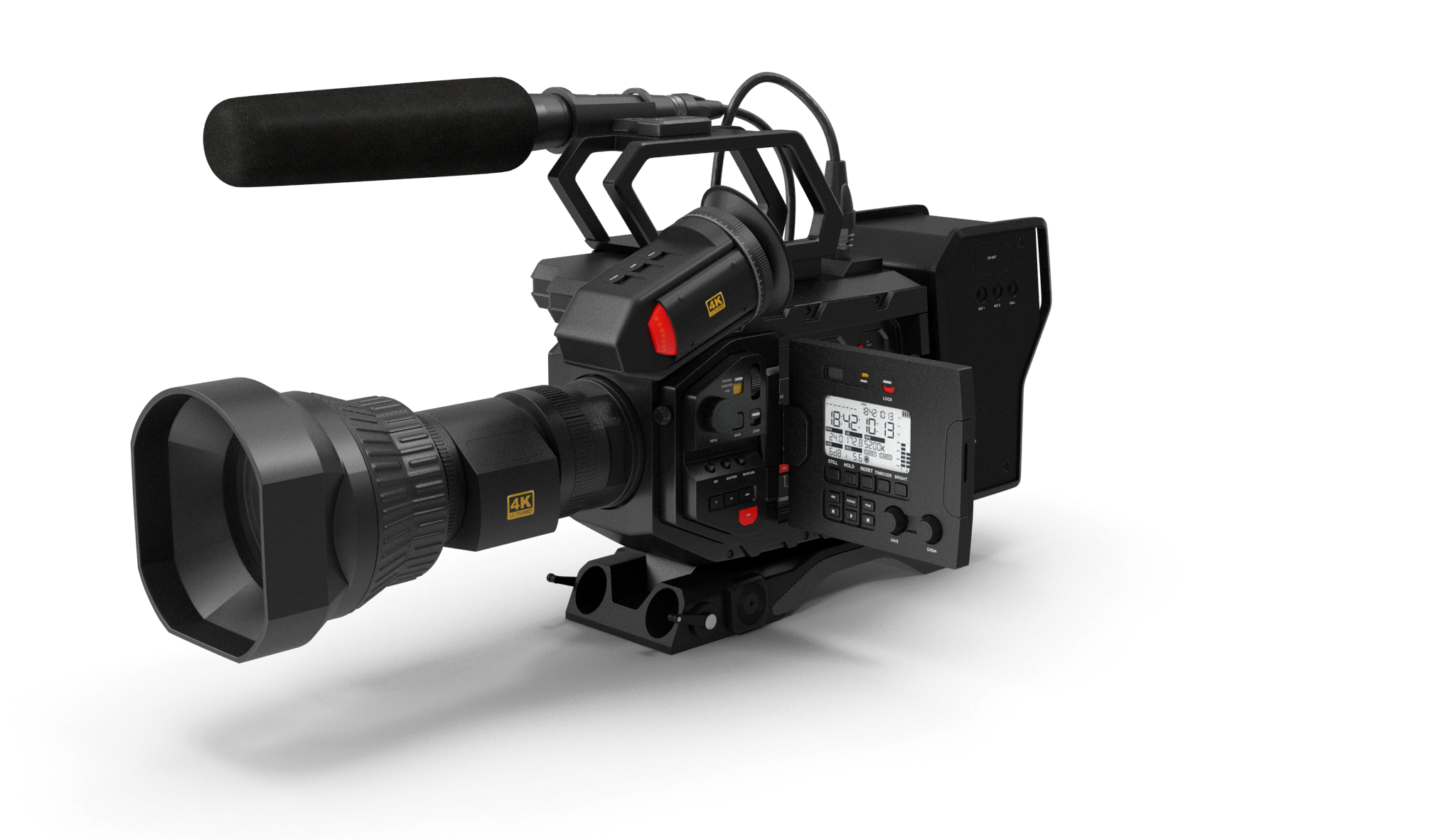 Professional Studio Camera 4K to 12K high resolution with lense attachements for a production studio in miami